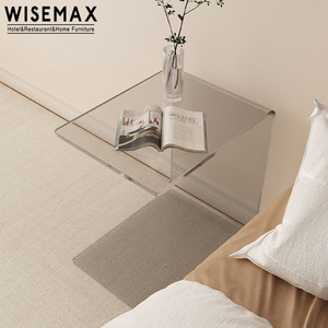 WISEMAX FURNITURE <span class=keywords><strong>Tavolino</strong></span> Laterale Minimalista per Soggiorno in Acrilico Rettangolare <span class=keywords><strong>Tavolino</strong></span> Angolare in <span class=keywords><strong>Plastica</strong></span> per Divano Sgabello Sedia - Product Image 6