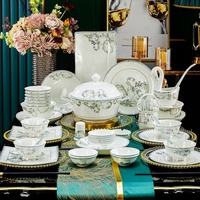 Ensemble bol et assiette haut de gamme ménage porcelaine vaisselle bols assiettes baguettes