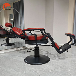 Sillón de <span class=keywords><strong>Barber</strong></span>í<span class=keywords><strong>a</strong></span> Vintage, Silla de Peluquerí<span class=keywords><strong>a</strong></span> Reclinable Negra para Estación de <span class=keywords><strong>Barber</strong></span>í<span class=keywords><strong>a</strong></span>, Silla de <span class=keywords><strong>Barber</strong></span>í<span class=keywords><strong>a</strong></span> con Bomba de Alta Resistencia para Hombres - Product Image 5