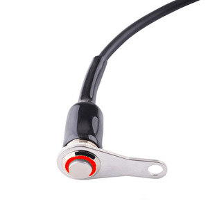 Motorola Motorcycle Switch Stainless Steel Waterproof Metal Button With Blue Led Light For Headlight Turn Signal <b>Spotlights</b> - Product Image 2