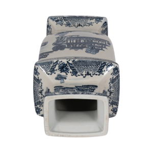 Vaso in ceramica blu e bianco, vaso decorativo in porcellana per soggiorno, decorazione per la casa, accessorio moderno da tavolo - Product Image 6
