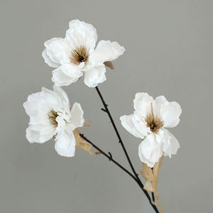 Wholesale 9 <b>Heads</b> Artificial Flower Silk Roses Artificial White Rose Marriage Roses Bouquet for Wedding Home Table Decoration - Product Image 6