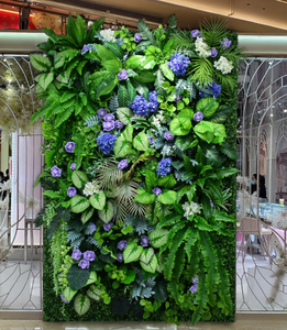 Mur végétal en herbe, feuillage, panneau de fleurs, plantes artificielles, jardin vertical, mur vert en plastique - Product Image 1
