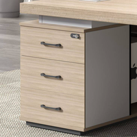 Nuevo Escritorio de Oficina Moderno y Sencillo para una Persona con Silla Ejecutiva, Escritorio Financiero para Supervisor, Gerente, Ejecutivo, Escritorio de Madera