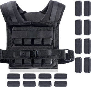 Ensemble de poids de fitness robuste pour entraînement fonctionnel 20KG 30KG, gilet lesté professionnel réglable avec poids en fer amovibles - Product Image 1