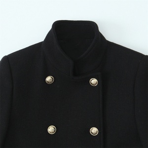 Manteau Élégant Noir à Double Boutonnage pour Femme, Nouvelle Collection Automne 2025, Modèle 9037141 - Product Image 4