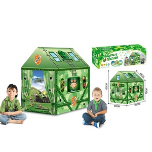 HOYE CRAFT-Tente pliante portable pour bébé, maison militaire, vert, camping, pour enfants, garçons, cadeaux - Product Image 1