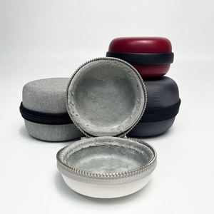 Étui pour écouteurs en EVA imperméable rond avec logo personnalisé, pochette de rangement à fermeture éclair antichoc pour écouteurs et petits gadgets - Product Image 3