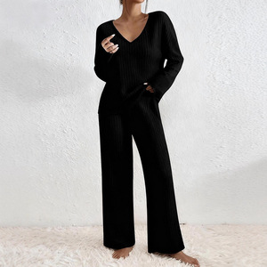 Conjunto de Pantalones Anchos Holgados para Mujer, Otoño/Invierno 2026, Ropa Deportiva Informal de Manga Larga, Conjunto de Dos Piezas para el Trabajo - Product Image 3