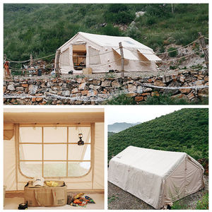 Portable Quick Inflate Inflatable <b>Air</b> <b>Tent</b> Two Bedrooms One Living Room Oxford Pole Waterproof Windproof Glamping for Family - Product Image 3