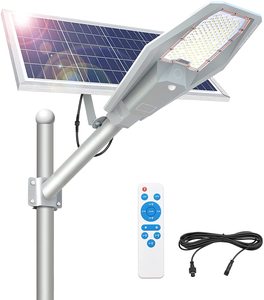 ไฟถนนพลังงานแสงอาทิตย์ 200W LED อลูมิเนียมอัลลอย IP65 ไฟส่องสว่างกลางแจ้งพร้อมแผงโซลาร์เซลล์โมโน ซีเซลล์แสงเดย์ไลท์ 5000K - Product Image 3