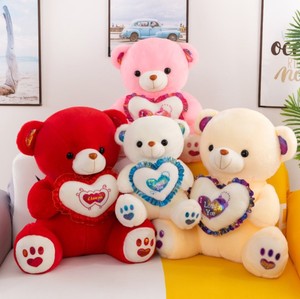 San valentino all'ingrosso orso LED bagliore nel buio abbraccio cuori illuminazione musicale san valentino <span class=keywords><strong>orsacchiotti</strong></span> peluche peluche - Product Image 6