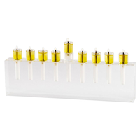 Ménorah de luxe en Lucite, porte-bougie acrylique pour Hanouka, ménorah à huile juive, couleur arc-en-ciel, centre de table pour Chanouka, coffret cadeau