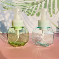 Biru berbusa 300 ml bunga plastik 300 ml Dispenser unik hijau cuci tangan botol pompa sabun merah muda botol busa untuk mencuci kaki