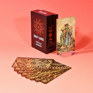 Xinzhiguang Craft Cards Tarot Deck With Guidebook Gold Edge Square Corners Custom Tarot Cards For Chess And Card <b>Entertainment</b> - Product Image 2