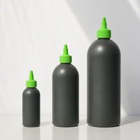 Bouteille souple en plastique mat pour condiments, ketchup, sauce chili, distributeur d'huile d'olive en plastique avec bouchons à visser