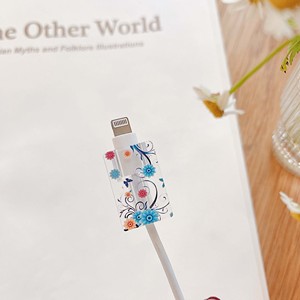 Blue Smiley Flower Capa per <span class=keywords><strong>Apple</strong></span> Iphone 18/20W testa di ricarica rapida cavo Usb Line Bite Winder custodia protettiva per cavo custodia carina - Product Image 4