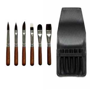 Bview Art - Juego de 6 Pinceles de Acuarela y Gouache de Mango Corto, Compactos y Prácticos <span class=keywords><strong>para</strong></span> Viajes, <span class=keywords><strong>para</strong></span> Delinear Detalles y <span class=keywords><strong>Colorear</strong></span> - Product Image 2