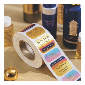 キャンドル & フォトフレーム用カスタムシェイプ付きビニール防水転送安全警告ラベルステッカー - Product Image 1