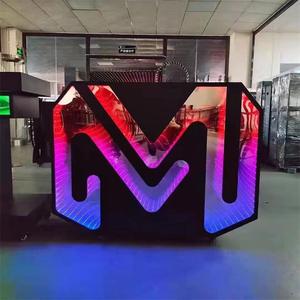 Personalizzare i segni del nome dell'azienda con la luce a Led Rgb porta il segno gonfiabile della lettera del canale di colore completo personalizzato 3d firma il logo dell'infinito in movimento - Product Image 1
