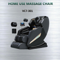 Fauteuil de massage VCT avec fonction de chauffage du dos et des jambes, lumières latérales respirantes, musique Bluetooth, haut-parleur HD
