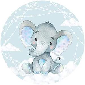 Piccolo elefante <span class=keywords><strong>sfondo</strong></span> rotondo Spandex In Stock per bambini ritratto nuvole scintillano luci blu <span class=keywords><strong>sfondo</strong></span> fotografico - Product Image 4