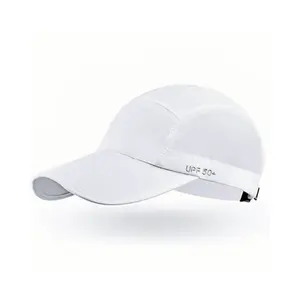 Özel Unisex UPF 50 suya dayanıklı nefes 5 Panel yapılandırılmamış Golfs beyzbol şapkası şapka ile katlanabilir uzun büyük fatura