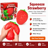 Southpeak Jumbo Realistisch Aardbei Squishy Speelgoed Langzaam Terugverende Sensorische Stressverlichting Groot Fruit Speelgoed voor ADHD Angst Cadeau