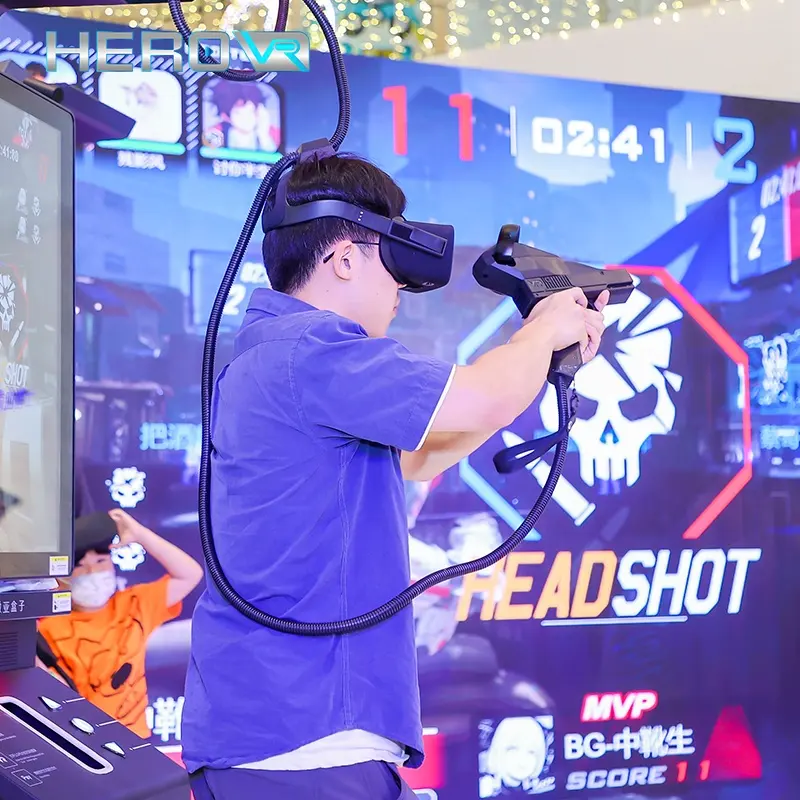 HEROVR pengawasan Real-time koneksi Global Gameplay VR Arcade Sniper Shooting VR