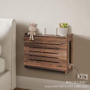 Boîte de rangement pour routeur en bois, organisateur de câbles mural en bois massif pour la maison et le bureau - Product Image 4