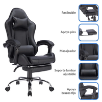 Chaise de jeu personnalisée promotionnelle d'usine, chaise d'ordinateur en cuir PU à dossier haut pour salle d'étudiant