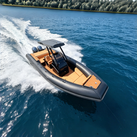 Bateaux semi-rigides gonflables en aluminium Yoolwin de 9,9 m, haute performance, puissants, pour la pêche en haute mer (CE)