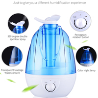 Humidificateur à ultrasons à brume froide pour chambre de bébé, vaporisateur d'air silencieux en matériau sans BPA avec arrêt automatique pour la chambre d'enfant