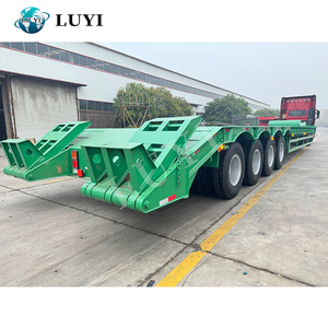Fourni en usine 4 <span class=keywords><strong>essieux</strong></span> 50-120 tonnes Lowboy lit bas tracteur Lowbed semi-<span class=keywords><strong>remorque</strong></span> à bas prix - Product Image 2