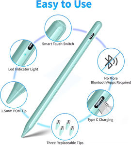 Lápiz Óptico Activo Compatible con Tablets y Teléfonos, Construcción de Metal y Plástico, Punta Reemplazable, Batería de Larga Duración - Product Image 5