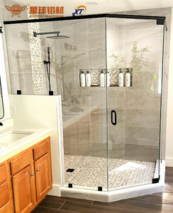 Mur rideau en verre trempé moderne, avec cadre en aluminium, porte de séparation de salle de <span class=keywords><strong>douche</strong></span>, pour porte de salle de <span class=keywords><strong>douche</strong></span> - Product Image 2