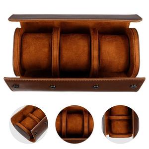 3-Slot Watch Roll Travel Case Portable <b>Vintage</b> Leather Display Case Watch Storage <b>Box</b> Watch Organizers of Men Gift - Product Image 5