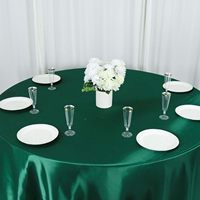 Nappe ronde en satin vert émeraude en polyester de 60, 108, 120, 132 pouces pour mariage et fête