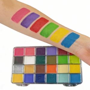 สีเพ้นท์หน้าและผิวกายสำหรับเด็ก 24 สี คุณภาพสูง กันน้ำ ควบคุมความมัน ขายส่ง - Product Image 2
