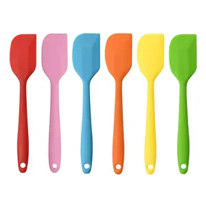 Multiple Color Silicone Baking Spatula Heat-Resistant Non-stick Cooking Kitchen Soft Baking Spatula