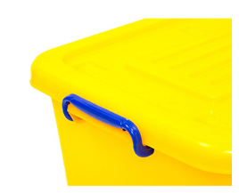 Grandes boîtes de rangement en <span class=keywords><strong>plastique</strong></span> transparent robuste avec couvercle, <span class=keywords><strong>caisse</strong></span> à roulettes pour l'organisation et le tri - Product Image 3