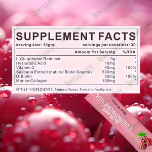 WELLBODY Hochreines L-Glutathion-Pulver Hautaufhellung L-Glutathion Kosmetikqualität L-Glutathion-Pulver - Product Image 6