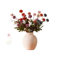 Vase en céramique de style pastoral rétro texturé pour la décoration artistique de la maison et du salon