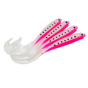 Leurre souple en silicone de qualité supérieure OEM 12,5 cm 5,5 g, type Grub, Minnow, Wobbler, Swimbait à queue en C pour la pêche en eau salée, au bar, en mer côtière et en haute mer - Product Image 5