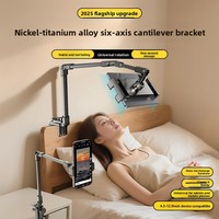 Telefonhalterung für Bett und Schreibtisch – Metallständer zum Liegen und Fernsehen, faltbar, drehbar, Schlitzmontage für Studentenwohnheime