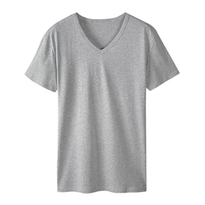 Camiseta Casual de Cuello en V de Color Sólido para Hombres <span class=keywords><strong>Musculosos</strong></span>, Adecuada para Deportes y Fitness, Top Casual de Manga Corta - Product Image 6