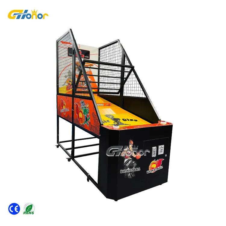 Vendita calda al coperto Arcade basket classico divertente esercizio Sport attrezzature a gettoni macchina in metallo