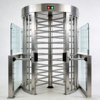 Portillon tournant pleine hauteur résistant aux intempéries, bidirectionnel ou à voie unique, avec lecteur de code QR personnalisé pour stations de métro et aéroports