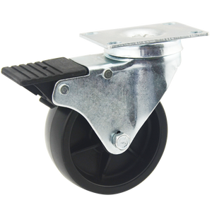 Giro de nylon plástico pequeno 50mm do dever claro do nível elevado com rodas do rodízio do freio do fechamento - Product Image 2