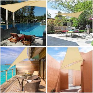 Pare-voile extérieur triangulaire beige-Diamètre de 12 pieds-Imperméable et résistant aux UV pour les jardins et les piscines - Product Image 3